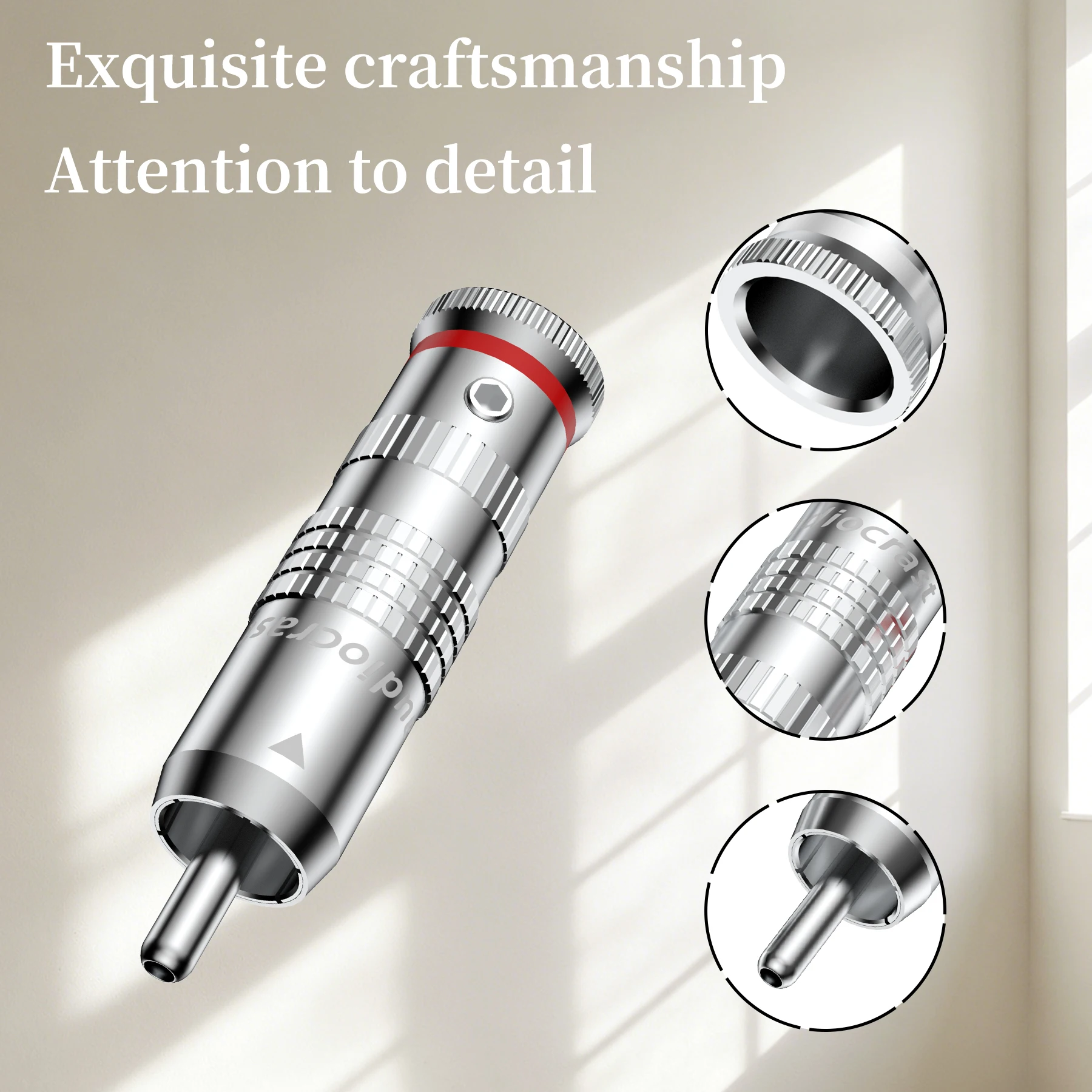 Audiocrast New 4pcs HiFi Pure Silver Plated RCA Audio Plug Connector Plug Audio Jack Male 9mm Digital AV Cable Speaker Terminal
Audiocrast New 4pcs HiFi Pure Silver Plated RCA Audio Plug Connector Plug Audio Jack Male 9mm Digital AV Cable Speaker Terminal