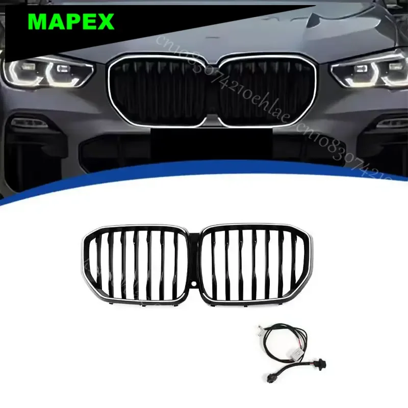 Suitable for the 2019-2022 BMW X5 single line black model G05 illuminated grille with lights
Suitable for the 2019-2022 BMW X5 single line black model G05 illuminated grille with lights