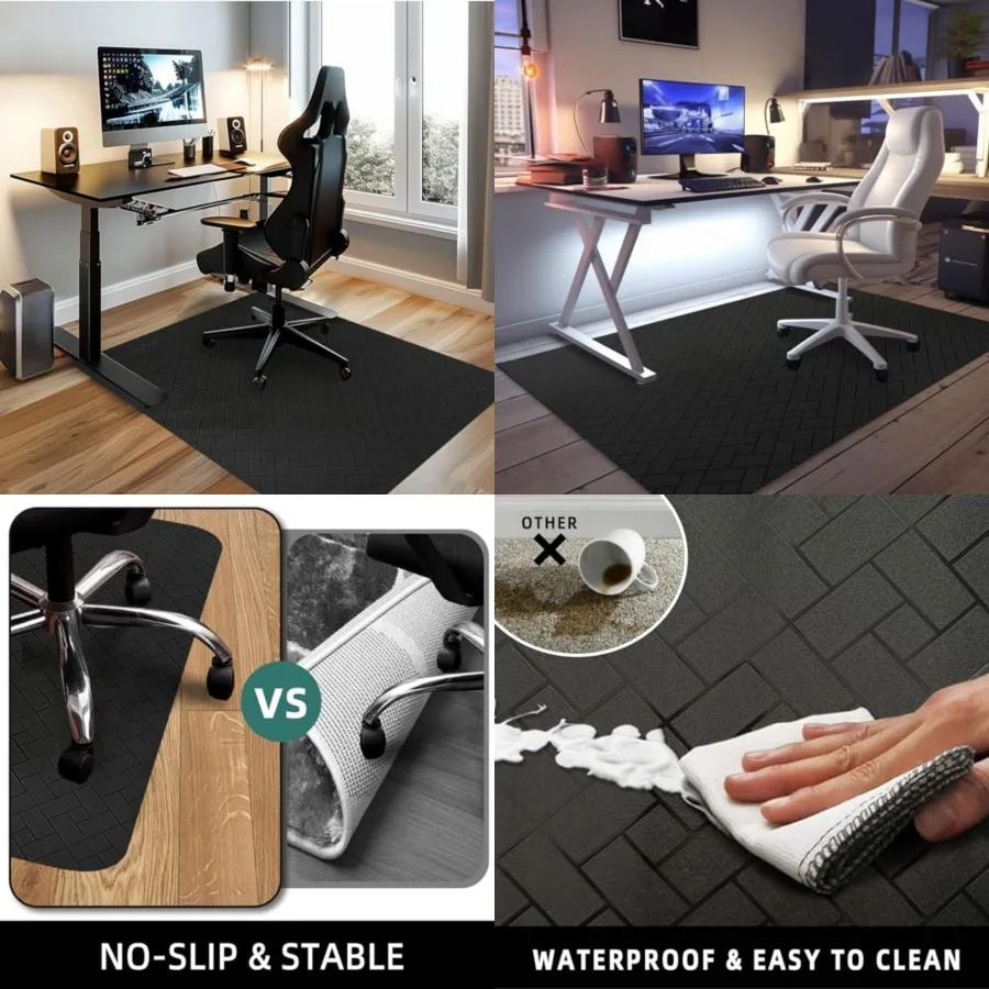 Office Chair Mat for Hard Floor, 63"x51" Large Computer Chair Mat, Multi-Purpose Desk Floor Protector for Work, Home, Gamg
Office Chair Mat for Hard Floor, 63"x51" Large Computer Chair Mat, Multi-Purpose Desk Floor Protector for Work, Home, Gamg