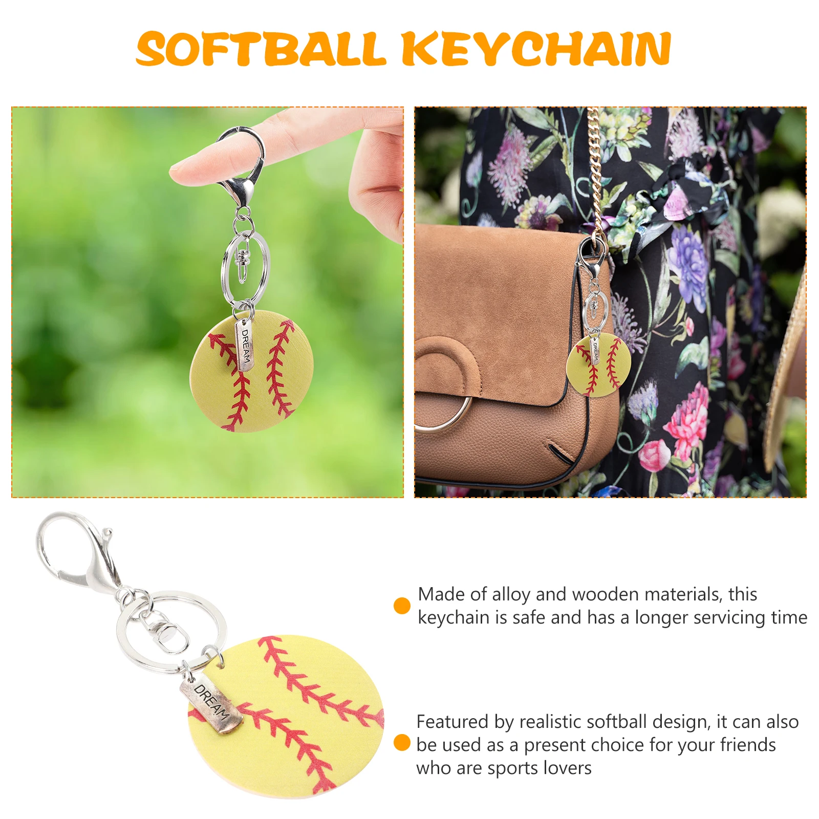 3 Pcs Softball Keychain Wooden Alloy Sports Gifts Cute Key Rings for Players Keepsake Party Favors Realistic Design Safe Long
3 Pcs Softball Keychain Wooden Alloy Sports Gifts Cute Key Rings for Players Keepsake Party Favors Realistic Design Safe Long
