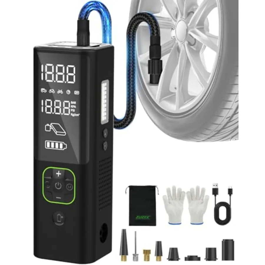 Tire Inflator Portable Air Compressor 3X Faster Portable Tire Inflator 150PSI Portable Air Compressor With HD Display Air Pump
Tire Inflator Portable Air Compressor 3X Faster Portable Tire Inflator 150PSI Portable Air Compressor With HD Display Air Pump