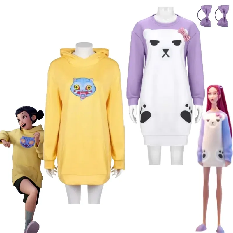 Miniso KPop Demon Hunters Mira Zoey Cosplay Costume Purple Bear Pajamas Yellow Sweatshirt for Women Halloween Party Outfits
Miniso KPop Demon Hunters Mira Zoey Cosplay Costume Purple Bear Pajamas Yellow Sweatshirt for Women Halloween Party Outfits