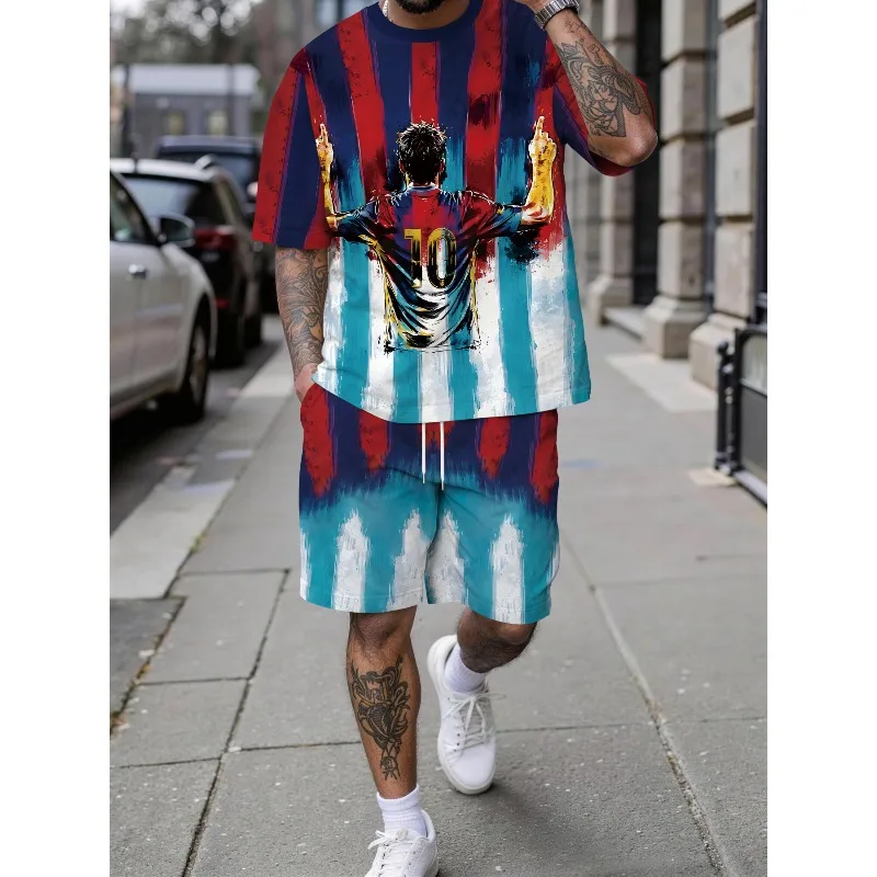 Summer Argentine Style Sports Breathable Loose Athletic Quick Drying Football T-shirt Shorts Set Adult Child Casual Sportswear
Summer Argentine Style Sports Breathable Loose Athletic Quick Drying Football T-shirt Shorts Set Adult Child Casual Sportswear