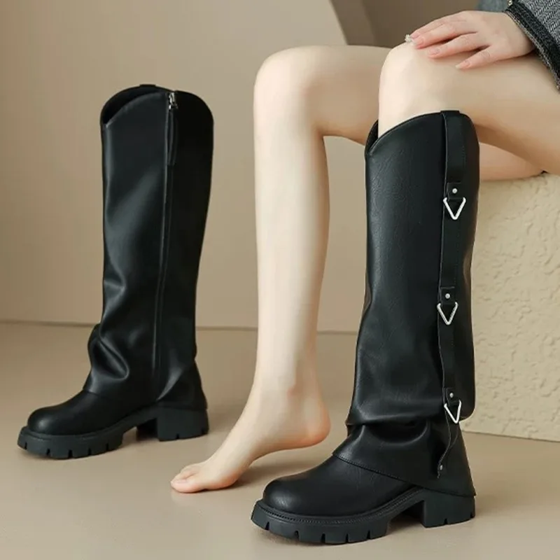 High Heels Platform High Boots Luxury Women Shoes Punk PU Leather 2024 Trend New Chelsea Knee High Boots Motorcycle Botas Mujer
High Heels Platform High Boots Luxury Women Shoes Punk PU Leather 2024 Trend New Chelsea Knee High Boots Motorcycle Botas Mujer