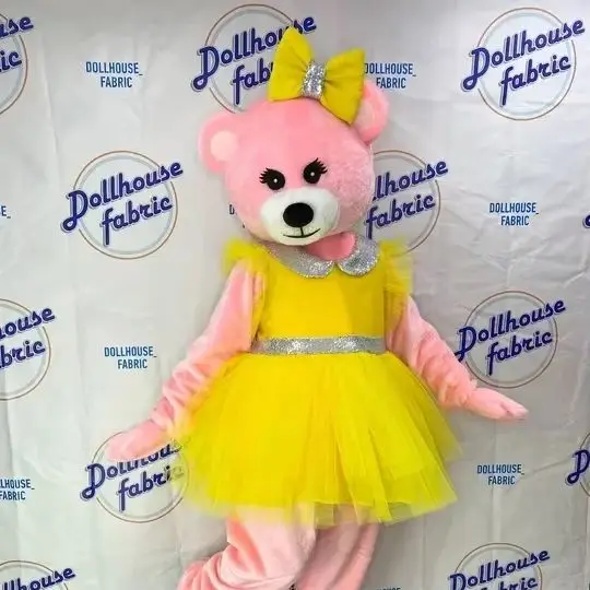 Ywllow dress Pink Couple Teddy Bear Mascot Costume Advertising Ceremony Fancy Dress Party Animal Carnival Stage Performance Show
Ywllow dress Pink Couple Teddy Bear Mascot Costume Advertising Ceremony Fancy Dress Party Animal Carnival Stage Performance Show
