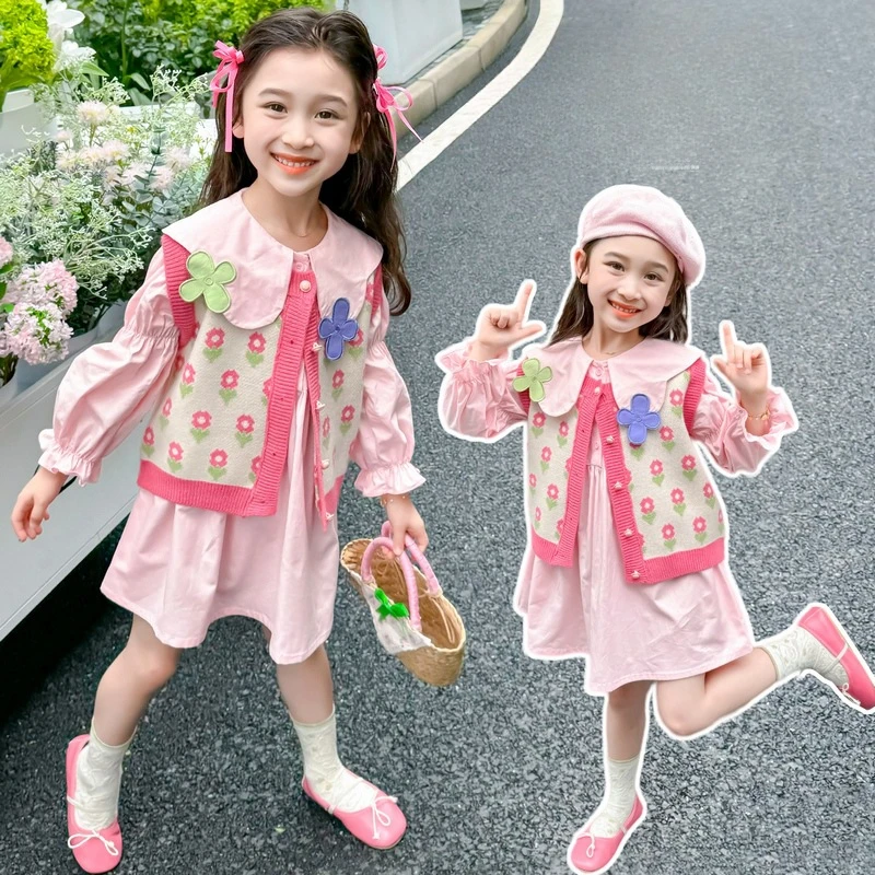 Childrens Clothing 2024 New Girls Spring and Autumn Flower Collar Sweater Two-piece Set for Baby Girls Autumn New Set
Childrens Clothing 2024 New Girls Spring and Autumn Flower Collar Sweater Two-piece Set for Baby Girls Autumn New Set