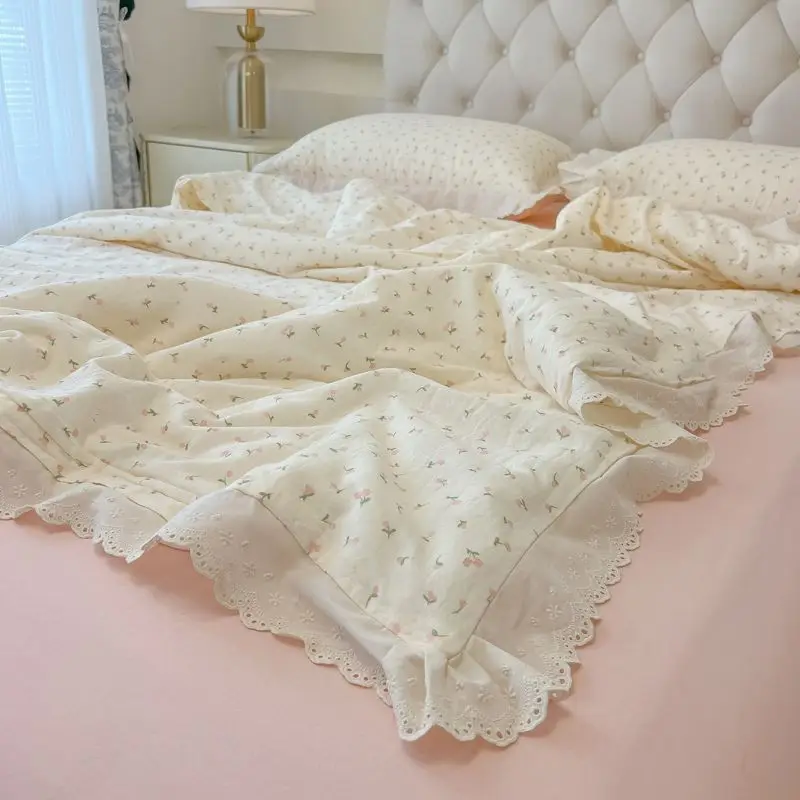 Ins Style Lace Trim Washed Cotton Bedding Set - 3/4 Piece Dorm Bed Sheet Duvet Cover Bed Linen for Students
Ins Style Lace Trim Washed Cotton Bedding Set - 3/4 Piece Dorm Bed Sheet Duvet Cover Bed Linen for Students