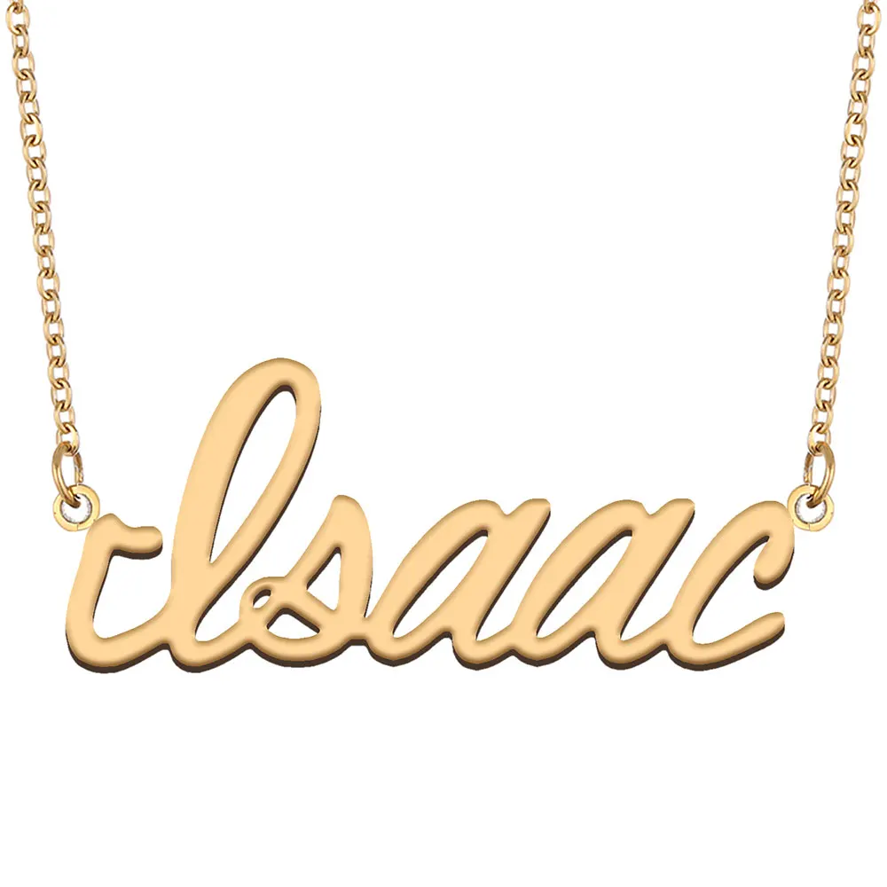 Isaac Name Necklace for Women Stainless Steel Jewelry Gold Color Nameplate Pendant Collares Para Mujer Letters Choker
Isaac Name Necklace for Women Stainless Steel Jewelry Gold Color Nameplate Pendant Collares Para Mujer Letters Choker