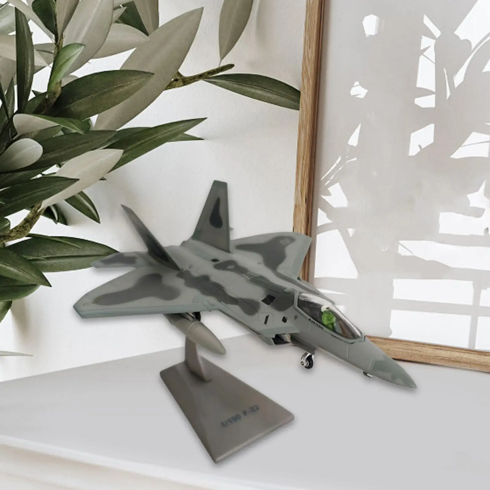 1:100 F22 Модель самолета Настольный декор с основанием для домашнего ТВ-шкафа для спальни 
1:100 F22 Модель самолета Настольный декор с основанием для домашнего ТВ-шкафа для спальни