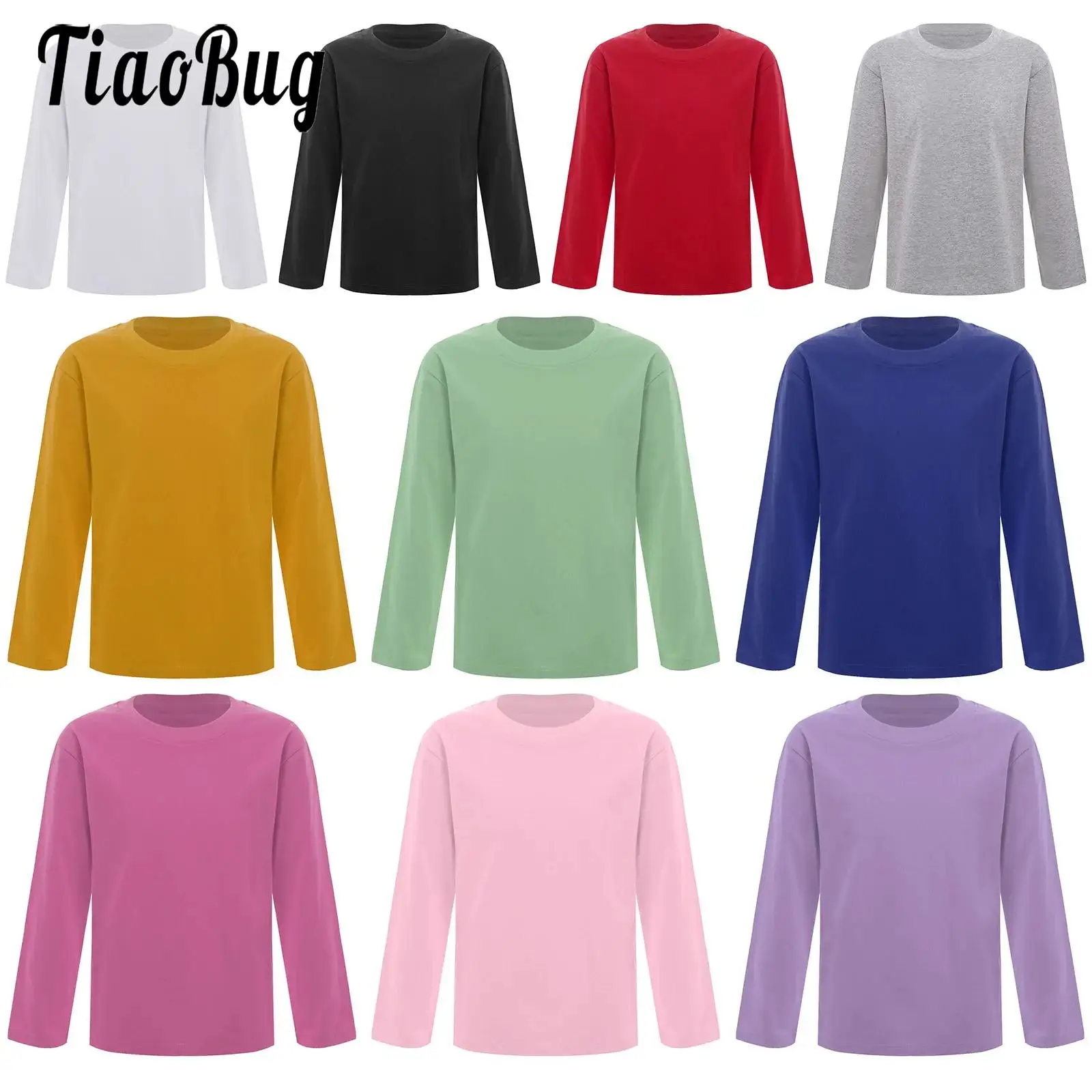 Kids Girls Boys Solid Color Cotton T-shirt Casual Unisex Children Round Neck Long Sleeve Pullover Top for Picnic Holiday Park
Kids Girls Boys Solid Color Cotton T-shirt Casual Unisex Children Round Neck Long Sleeve Pullover Top for Picnic Holiday Park