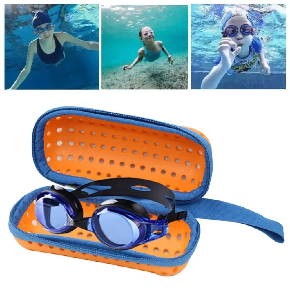 EVA Swimming Goggles Storage Box Drain Hole Hollow Round Hole Myopia Glasses Case Breathable Soft Sun Glasses Protection Box
EVA Swimming Goggles Storage Box Drain Hole Hollow Round Hole Myopia Glasses Case Breathable Soft Sun Glasses Protection Box