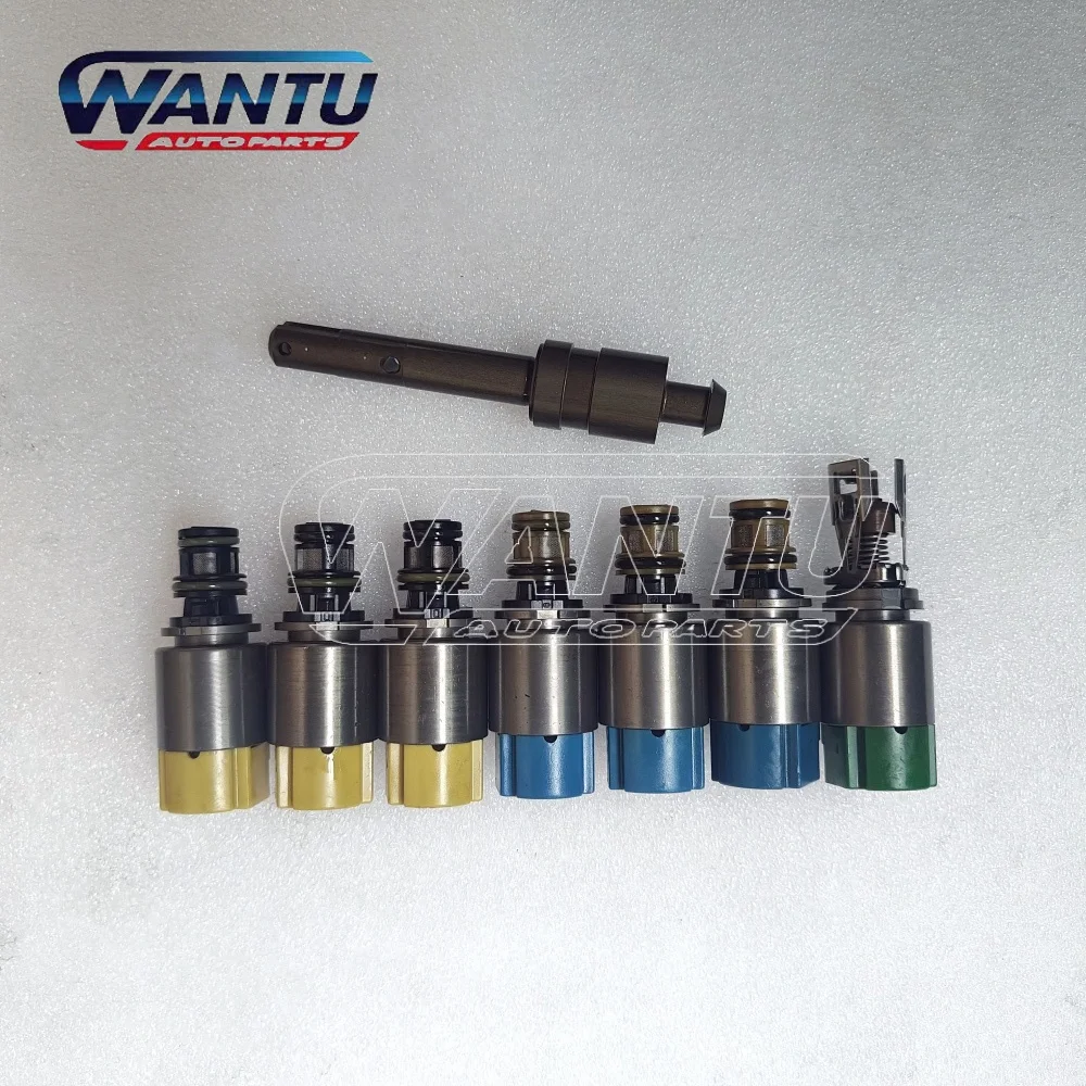 6HP19, ZF6HP26 Shift Control Transmission Solenoid Valve Kit 9 pcs 1068298044 Suitable for Ford, BMW X3, X5, Audi A6, A8, Q7.
6HP19, ZF6HP26 Shift Control Transmission Solenoid Valve Kit 9 pcs 1068298044 Suitable for Ford, BMW X3, X5, Audi A6, A8, Q7.