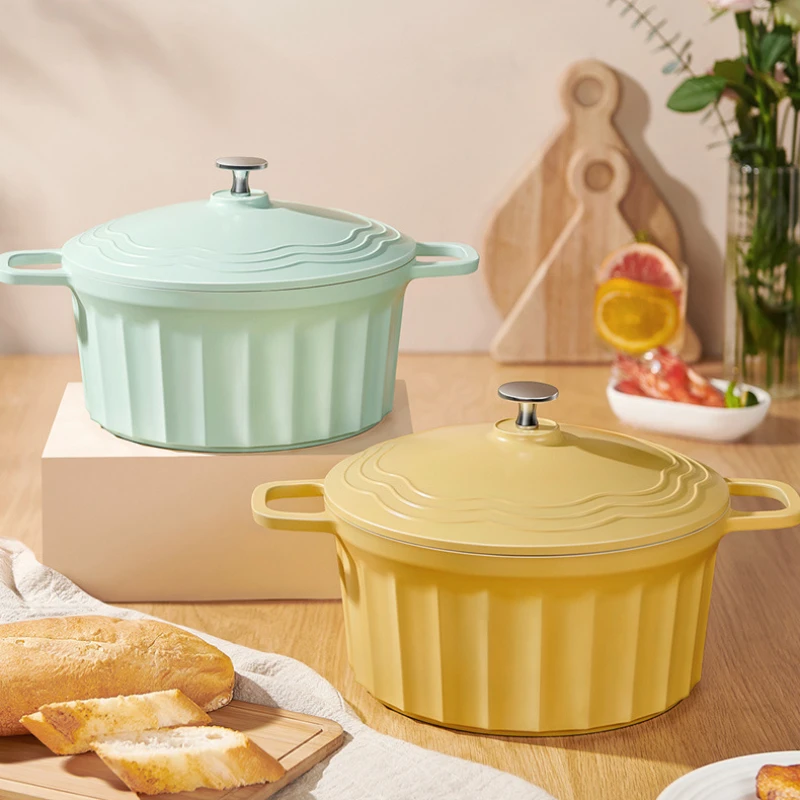 Home Use Double Ear Enamel Pot Korean Style Large Capacity Soup Non Stick Cooking Pot Set Cookware Pots and Pans
Home Use Double Ear Enamel Pot Korean Style Large Capacity Soup Non Stick Cooking Pot Set Cookware Pots and Pans