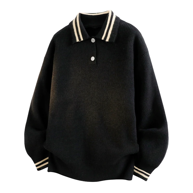 Мужской теплый пуловер с воротником-поло, свитер на осень-зиму дома, модные универсальные дышащие морозостойкие вязаные топы 
Мужской теплый пуловер с воротником-поло, свитер на осень-зиму дома, модные универсальные дышащие морозостойкие вязаные топы