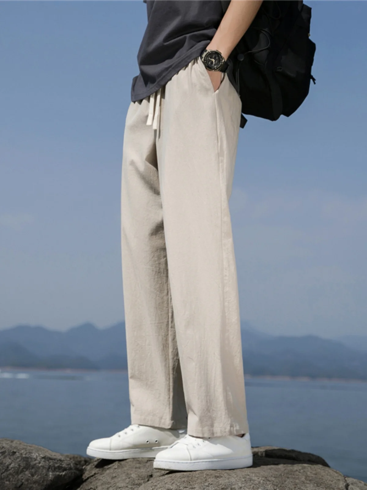 Cotton Linen Men's Summer Thin Breathable Casual Loose Straight Leg Pants Vintage Japanese Sle Lightweight Long Trousers
Cotton Linen Men's Summer Thin Breathable Casual Loose Straight Leg Pants Vintage Japanese Sle Lightweight Long Trousers