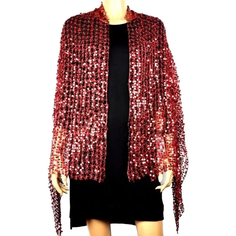 39BB Glittering Sequined Shawl Shimmering Stole For Lady Great For Special Occasion And Evening Party Dressingup Props
39BB Glittering Sequined Shawl Shimmering Stole For Lady Great For Special Occasion And Evening Party Dressingup Props