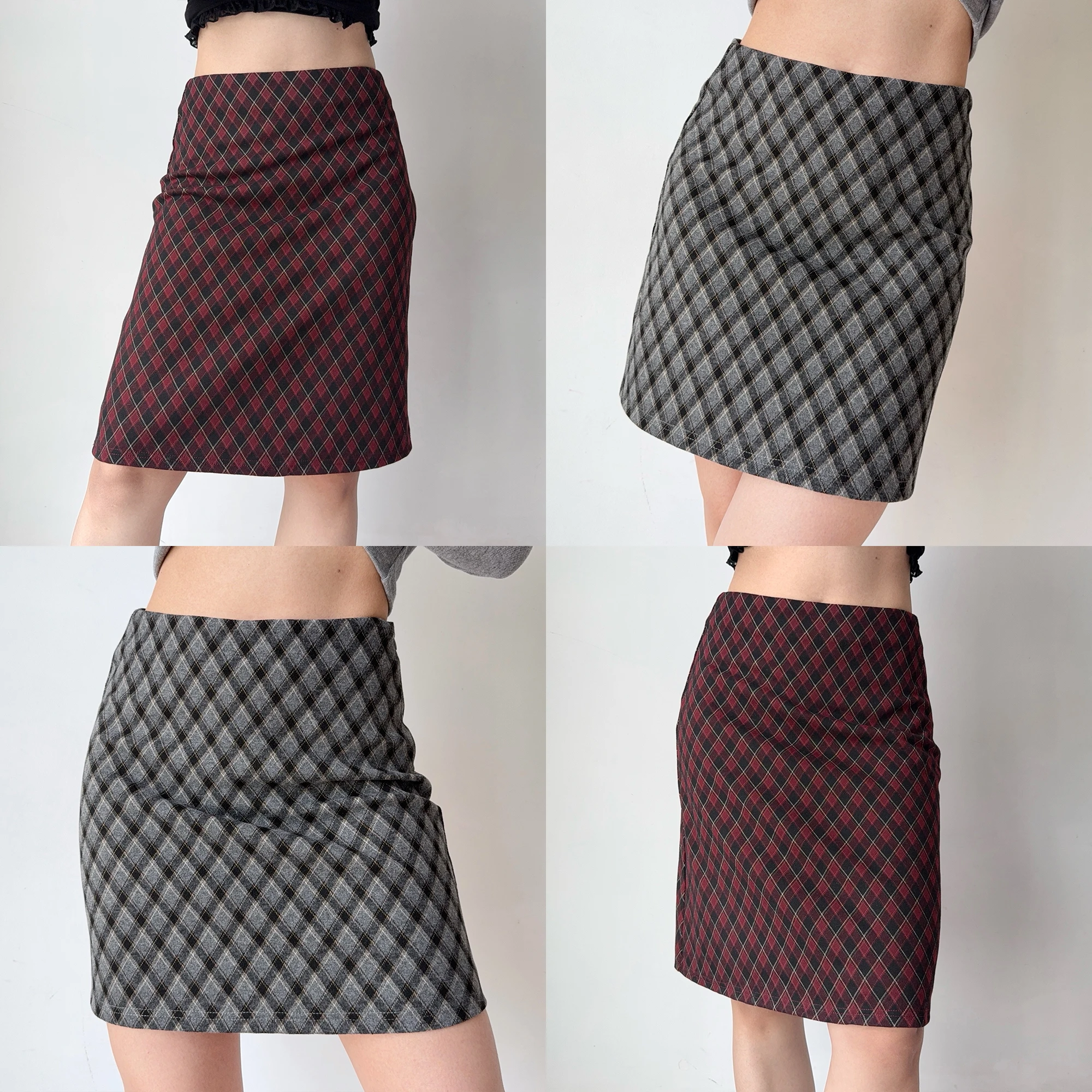 American Retro High Waist Plaid Woolen Skirt Bodycon Slimming Skirt Go Girl Go f-length Skirts for Women
American Retro High Waist Plaid Woolen Skirt Bodycon Slimming Skirt Go Girl Go f-length Skirts for Women