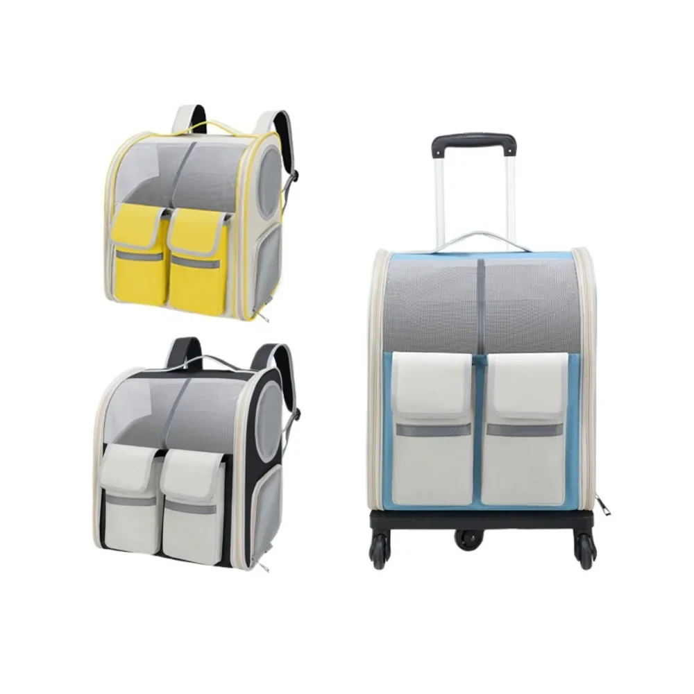 Large Capacity Breathable Portable Pet Double Shoulder Trolley Case Going Out Foldable Cat Backpack
Large Capacity Breathable Portable Pet Double Shoulder Trolley Case Going Out Foldable Cat Backpack