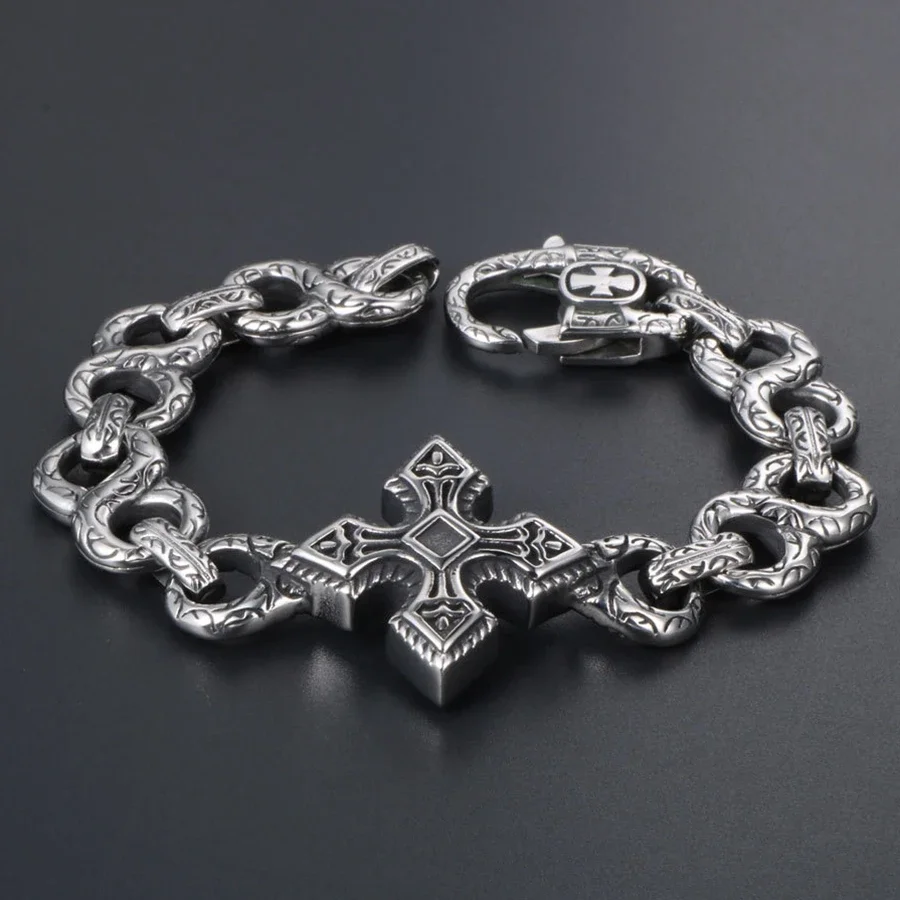 Domineering European and American Punk 8-line Bracelet Men's Trend Fashion Retro Cross Pattern Chain Jewelry Accessories Gift
Domineering European and American Punk 8-line Bracelet Men's Trend Fashion Retro Cross Pattern Chain Jewelry Accessories Gift
