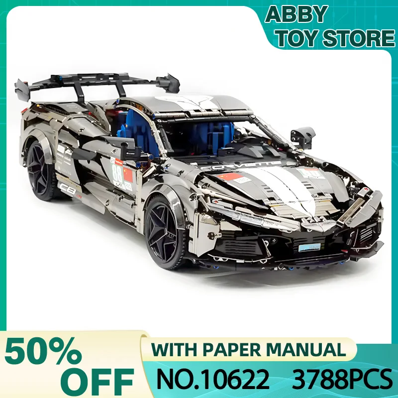 GULY 10622 Plating Gun Black C8 Super Sports Car Building Blocks Hypercar Model Bricks Puzzle Toy Christmas Gifts For Boys Adult
GULY 10622 Plating Gun Black C8 Super Sports Car Building Blocks Hypercar Model Bricks Puzzle Toy Christmas Gifts For Boys Adult