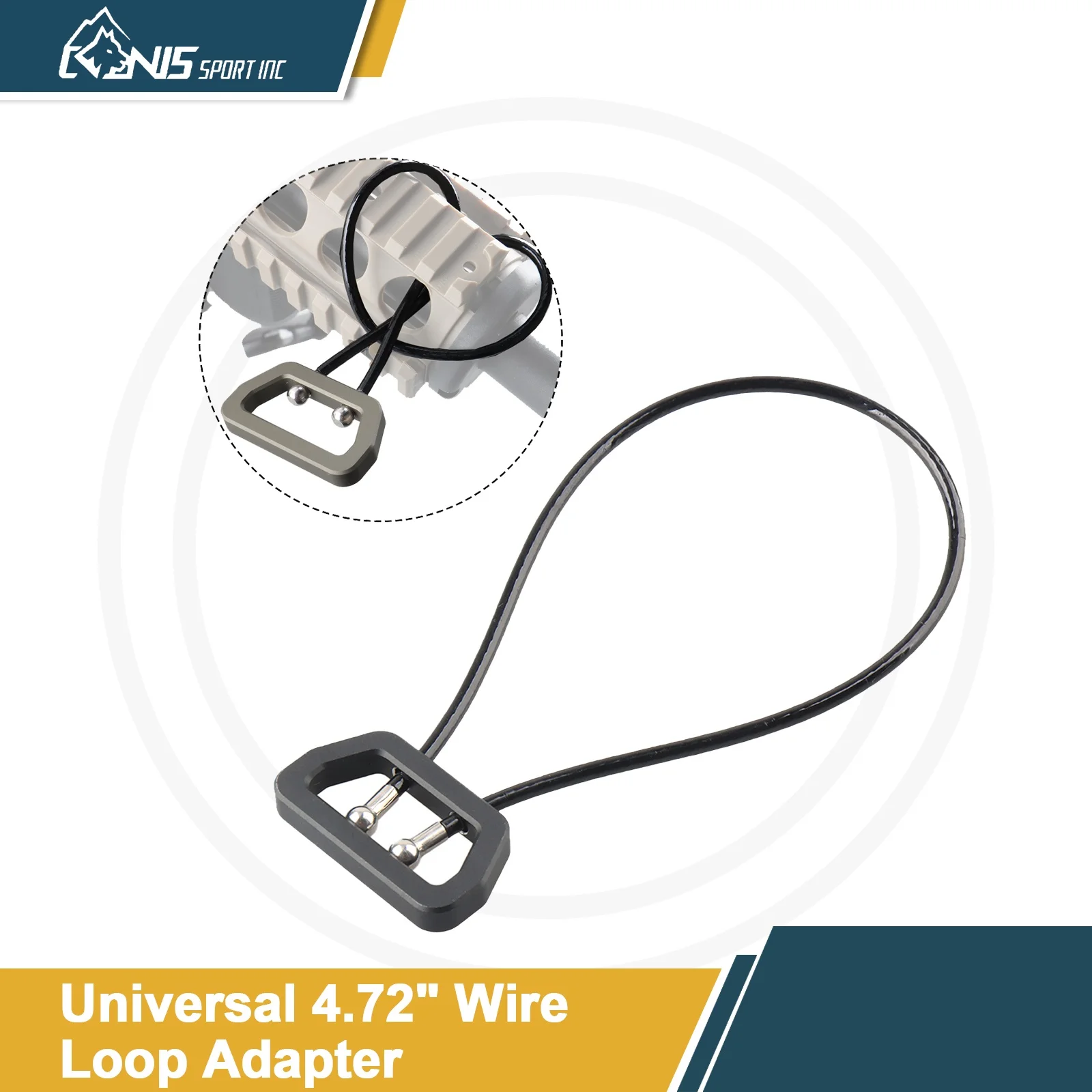 CANIS SPORT 4.72" Universal Sling Loop,Nylon-Coated Steel Adapter, Tactical Quick Convert
CANIS SPORT 4.72" Universal Sling Loop,Nylon-Coated Steel Adapter, Tactical Quick Convert