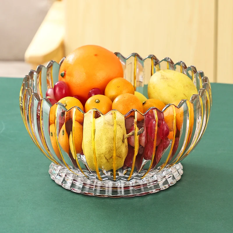 High value crystal glass fruit plate light luxury fruit basin dried fruit plate basket household living room coffee table
High value crystal glass fruit plate light luxury fruit basin dried fruit plate basket household living room coffee table