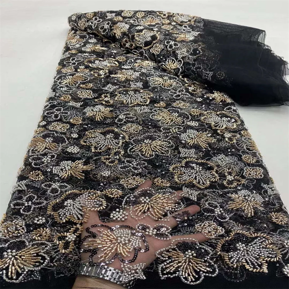 2024 Heavy Beaded Sequins Lace Fabric Luxury High Quality African Tulle Lace Fabric Embroidered Lace 5 Yards Evening Party Dress
2024 Heavy Beaded Sequins Lace Fabric Luxury High Quality African Tulle Lace Fabric Embroidered Lace 5 Yards Evening Party Dress