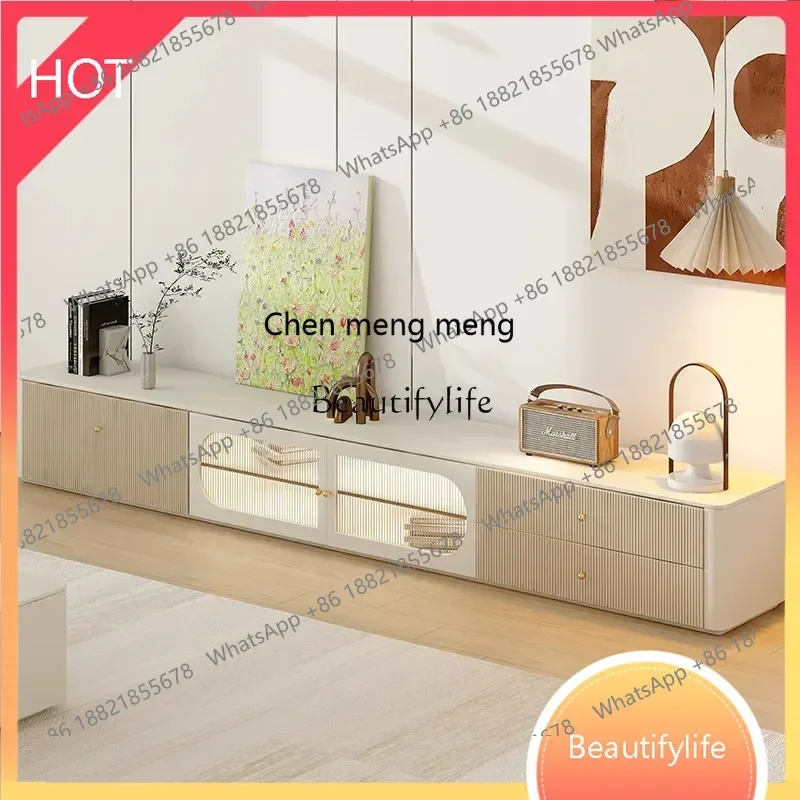New style Light luxury cream wind rock panel TV cabinet Small apartment living room storage TV floor cabinet ss 8617
New style Light luxury cream wind rock panel TV cabinet Small apartment living room storage TV floor cabinet ss 8617