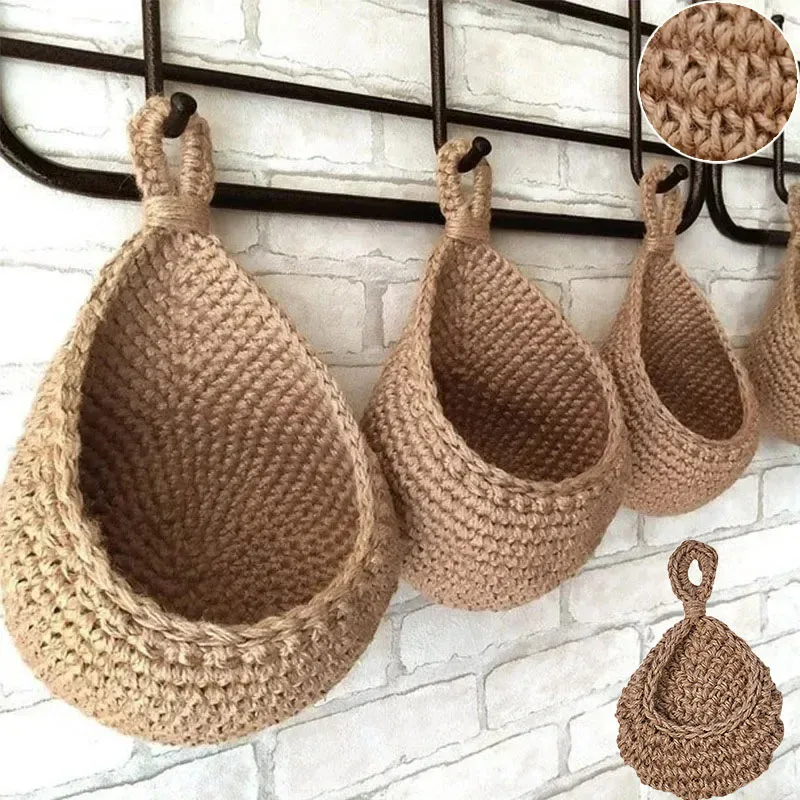Handwoven Hanging Wall Vegetable Fruit Basket Kitchen Hanging Net Pocket Cotton Rope Garden Mount Wall Plant Flower Home Decor
Handwoven Hanging Wall Vegetable Fruit Basket Kitchen Hanging Net Pocket Cotton Rope Garden Mount Wall Plant Flower Home Decor