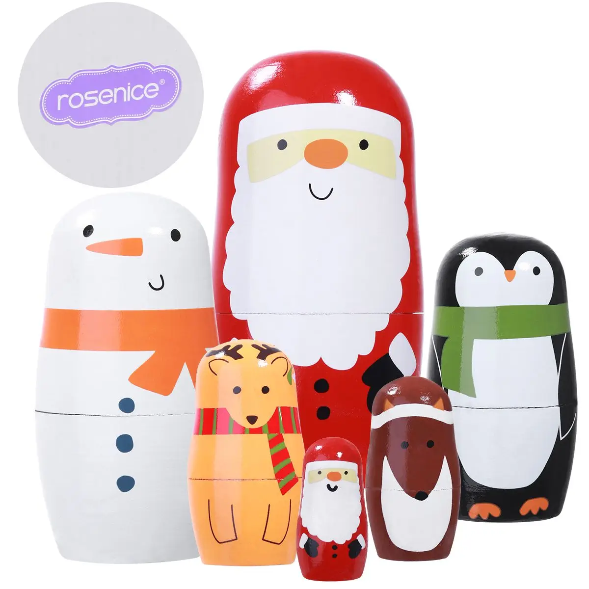 6 Russian Russian Christmas Santa Wood Toys Hand Painted Basswood Matryoshka Decor Stacking Storage Box
6 Russian Russian Christmas Santa Wood Toys Hand Painted Basswood Matryoshka Decor Stacking Storage Box