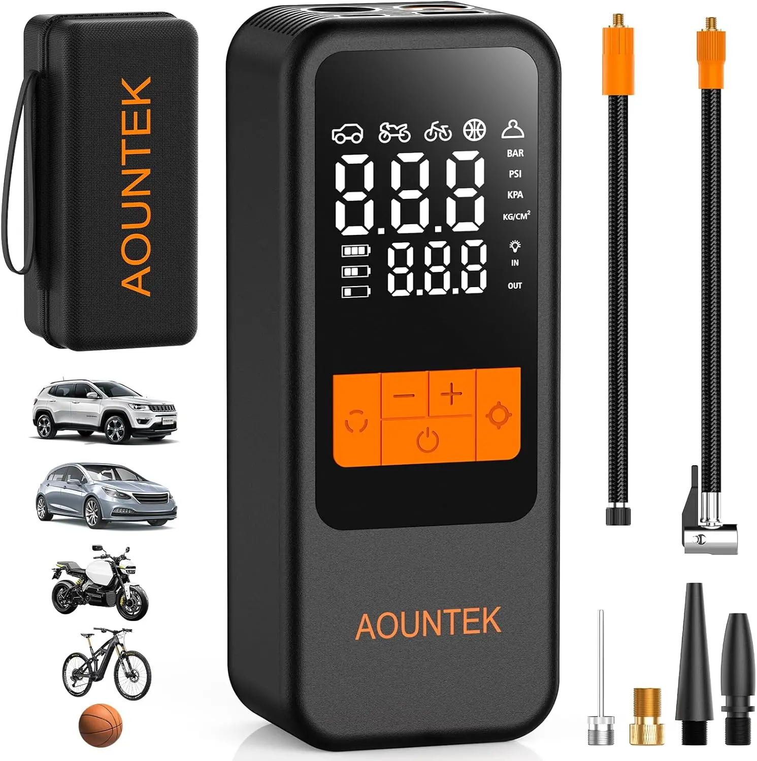Портативный насос для накачивания шин с цифровым манометром, воздушный компрессор 150 фунтов на квадратный дюйм для автомобиля, велосипеда, мотоцикла — автоматическое отключение, беспроводной
Портативный насос для накачивания шин с цифровым манометром, воздушный компрессор 150 фунтов на квадратный дюйм для автомобиля, велосипеда, мотоцикла — автоматическое отключение, беспроводной