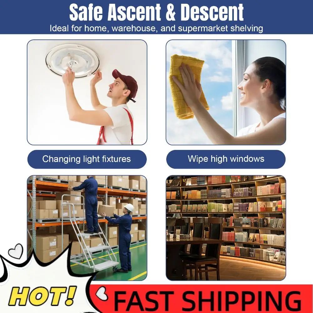 4 Steps Platform Vehicle Step Ladder 445LBs Capacity Industrial Heavy Duty Step Ladder W/ Wheels for Home Office
4 Steps Platform Vehicle Step Ladder 445LBs Capacity Industrial Heavy Duty Step Ladder W/ Wheels for Home Office