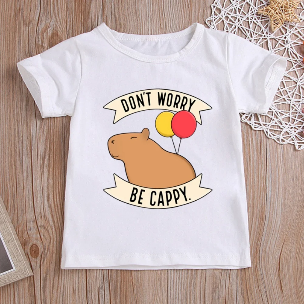 Cartoon Capybara Print Girl Clothes Kids T Shirt Summer Round Neck Children Top Cute Short Sleeve Tops Fashion Children T-Shirt
Cartoon Capybara Print Girl Clothes Kids T Shirt Summer Round Neck Children Top Cute Short Sleeve Tops Fashion Children T-Shirt