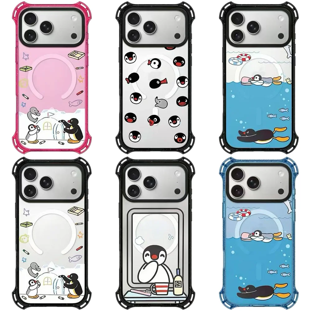 Cartoon Penguin 4 Corner Magnetic Protective Phone Case Cover for IPhone 13 14 15 16 17 Pro Max Case for IPhone 17Pro
Cartoon Penguin 4 Corner Magnetic Protective Phone Case Cover for IPhone 13 14 15 16 17 Pro Max Case for IPhone 17Pro