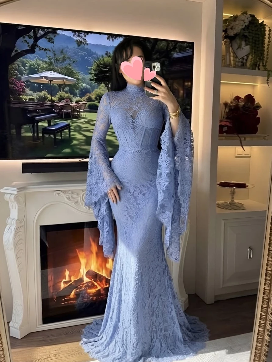 Oisslec Prom Dress Elegant Vintage Sweet Blue Mermaid Lace New Stylish Customized Formal Occasion Prom Dress Evening Party Gowns
Oisslec Prom Dress Elegant Vintage Sweet Blue Mermaid Lace New Stylish Customized Formal Occasion Prom Dress Evening Party Gowns