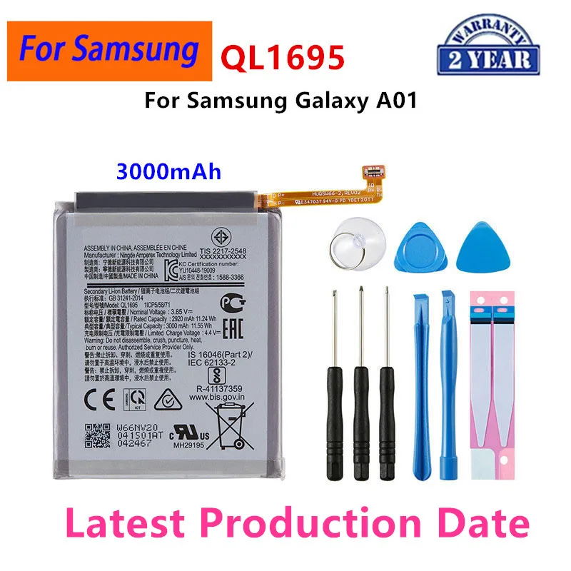 Абсолютно Новый QL1695 3000 мАч Сменный аккумулятор для Samsung Galaxy A01 Мобильный телефон батареи + Инструменты
Абсолютно Новый QL1695 3000 мАч Сменный аккумулятор для Samsung Galaxy A01 Мобильный телефон батареи + Инструменты