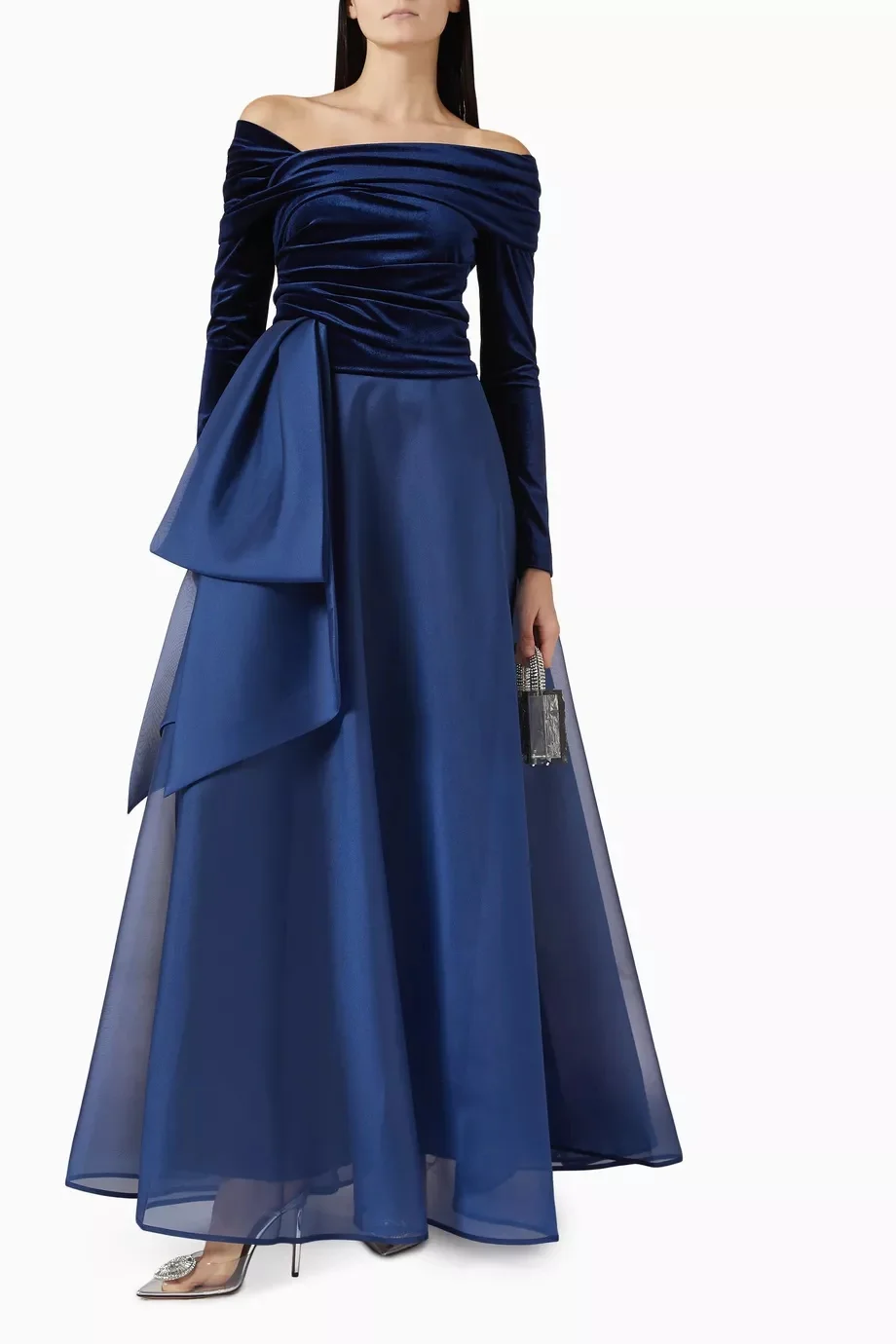 DRESS FORU Elegant Dark Blue Evening Dresses Tulle for Floor-Length One Word Collar Prom Party Robe De Soirée Customized
DRESS FORU Elegant Dark Blue Evening Dresses Tulle for Floor-Length One Word Collar Prom Party Robe De Soirée Customized