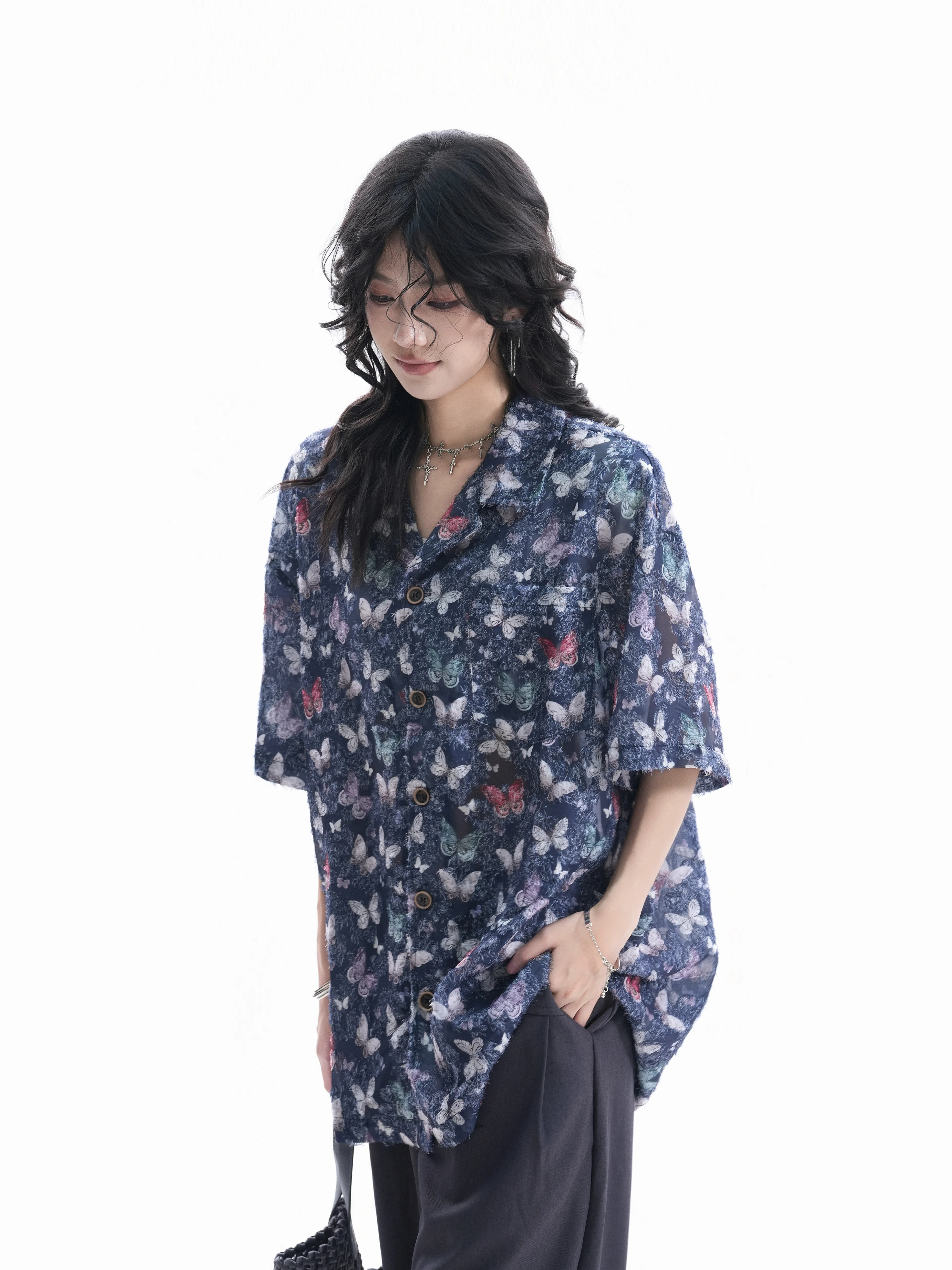 Retro American Print Short Sleeve Oversize Casual Shirt Women Summer Couple T-Shirt Polyester Fiber Loose Fit
Retro American Print Short Sleeve Oversize Casual Shirt Women Summer Couple T-Shirt Polyester Fiber Loose Fit