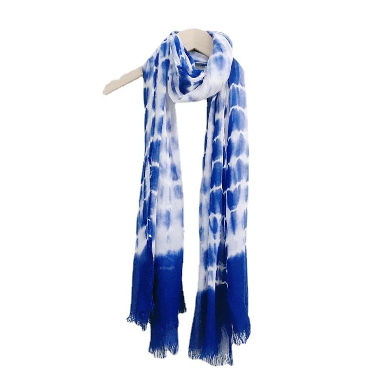 Spring Autumn Modal Scarf for Women Tie-dye Blue Elegant Shawl Outdoor Sun Protection Decoration and Beach Shawls
Spring Autumn Modal Scarf for Women Tie-dye Blue Elegant Shawl Outdoor Sun Protection Decoration and Beach Shawls
