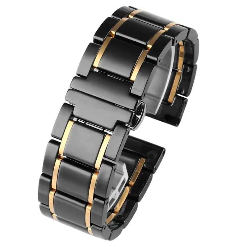 Luxury Ceramic And Stainless Steel 20mm 22mm Black Gold Strap For Men Women Watch Strap Bracelet Wristband
Luxury Ceramic And Stainless Steel 20mm 22mm Black Gold Strap For Men Women Watch Strap Bracelet Wristband