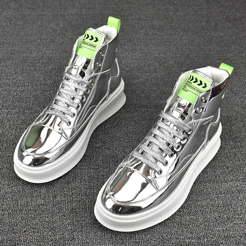 Silver Men Sneakers Fashion Designer Men Shoes Spring/Autumn New High-top All-match Breathable Casual Shoes Sports Shoes
Silver Men Sneakers Fashion Designer Men Shoes Spring/Autumn New High-top All-match Breathable Casual Shoes Sports Shoes