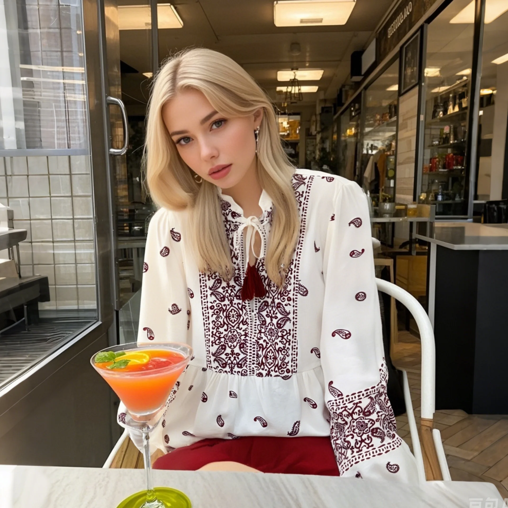 PB&ZA 2025 Women's White Long - Sleeve Blouse with Maroon Paisley Embroidery Tassel Detail and Puff Sleeves for a Boho Look
PB&ZA 2025 Women's White Long - Sleeve Blouse with Maroon Paisley Embroidery Tassel Detail and Puff Sleeves for a Boho Look