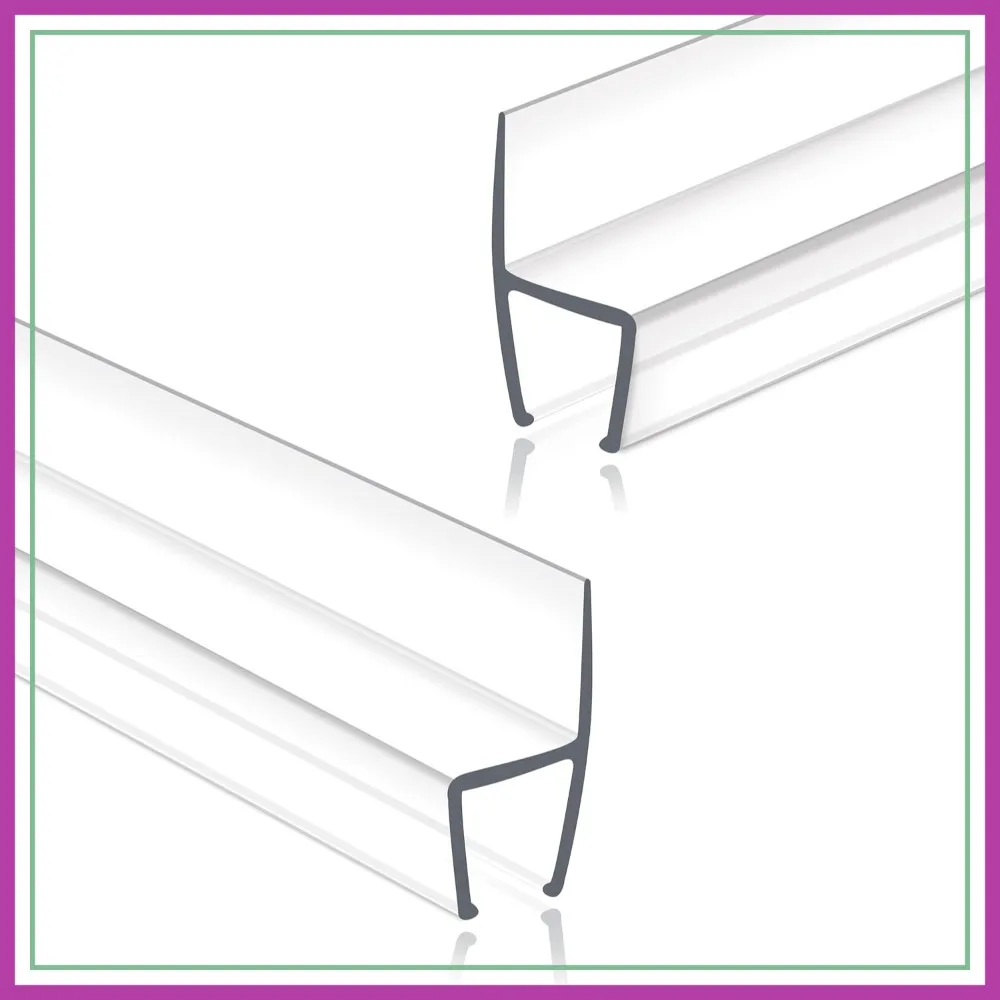 78" Frameless Shower Door Seal Strip 2 Pack for 3/8" Glass, Clear Polycarbonate, Stop Leaks, Water Barrier
78" Frameless Shower Door Seal Strip 2 Pack for 3/8" Glass, Clear Polycarbonate, Stop Leaks, Water Barrier