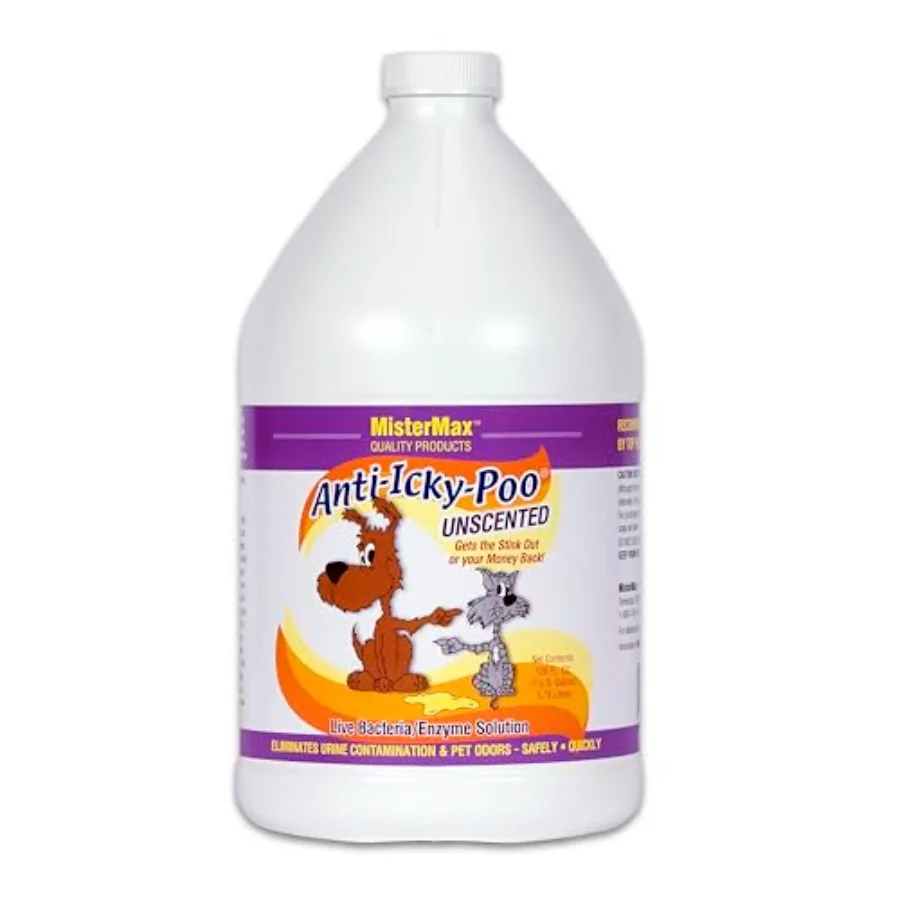 Mister Max Anti Icky Poo Pet Urine Enzyme Cleaner and Feces Odor Remover, Enzymatic Cleaner for Dog and Cat Urine, Pet Odor Rem
Mister Max Anti Icky Poo Pet Urine Enzyme Cleaner and Feces Odor Remover, Enzymatic Cleaner for Dog and Cat Urine, Pet Odor Rem