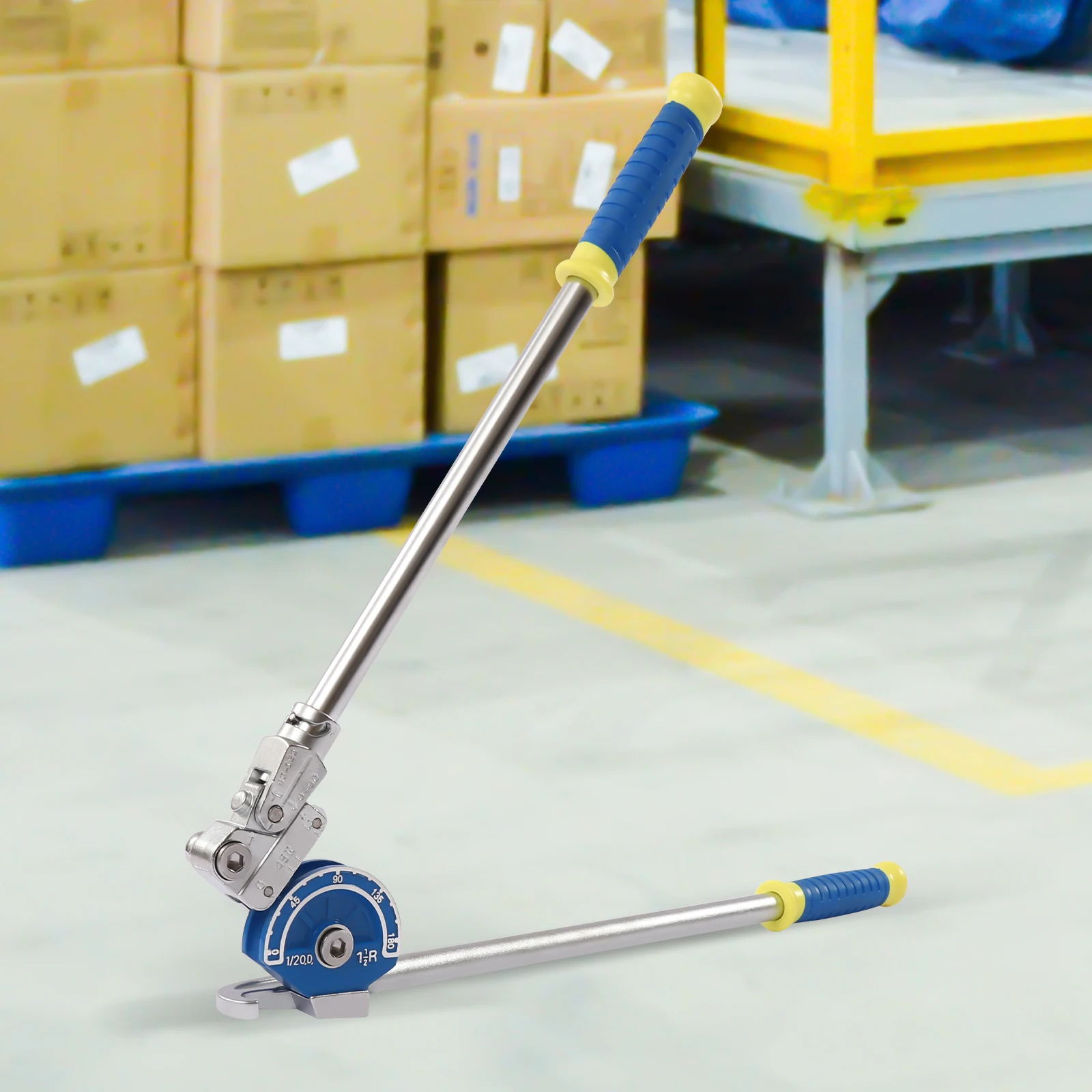 Инструмент для гибки труб 1/2 дюйма, сталь 0 ~ 180 ° Гибочный трубогиб с противоскользящей ручкой 
Инструмент для гибки труб 1/2 дюйма, сталь 0 ~ 180 ° Гибочный трубогиб с противоскользящей ручкой