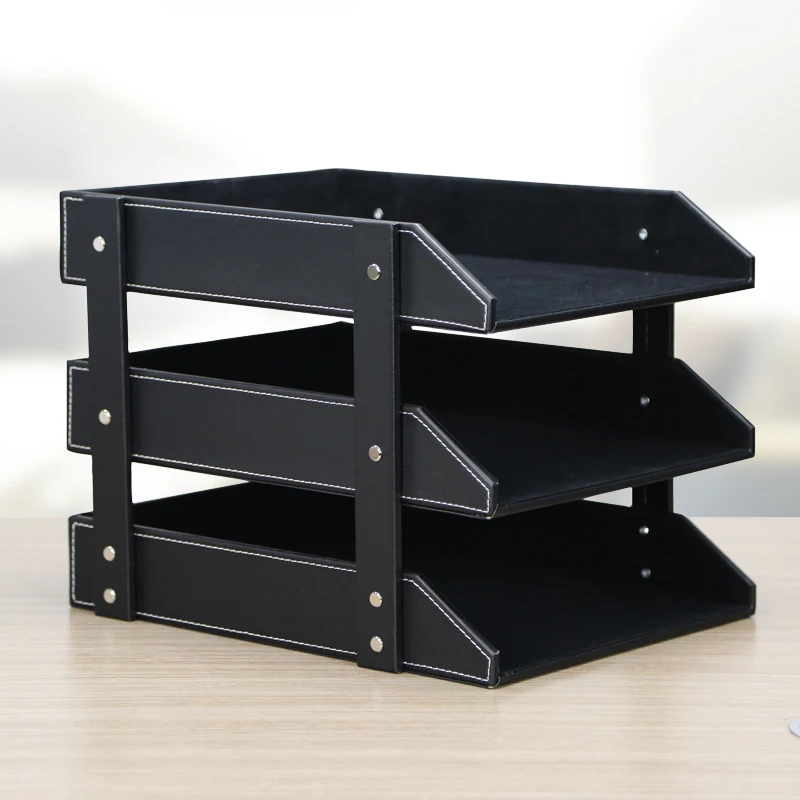 *Leather document rack three-layer desktop storage rack high-end document storage frame office supplies
*Leather document rack three-layer desktop storage rack high-end document storage frame office supplies