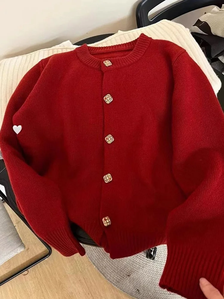 Faionable round Ne Knitted Sweater with Single Row of Diamo Casual Long Sve Top Ele Lazy Sle Cardigan
Faionable round Ne Knitted Sweater with Single Row of Diamo Casual Long Sve Top Ele Lazy Sle Cardigan