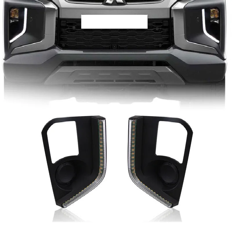 1 Pair For Mitsubishi Triton L200 2019 2020 LED DRL Daytime Running Lights Fog Lamp Cover with Yellow Turn Signal Lamp
1 Pair For Mitsubishi Triton L200 2019 2020 LED DRL Daytime Running Lights Fog Lamp Cover with Yellow Turn Signal Lamp