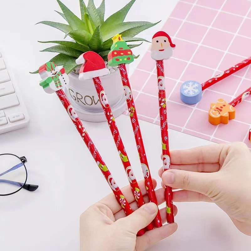 10Pcs Christmas Pencil With Cartoon Eraserhead Cute Creative Pencil Children Drawing Writing Pen Stationery School Supplies
10Pcs Christmas Pencil With Cartoon Eraserhead Cute Creative Pencil Children Drawing Writing Pen Stationery School Supplies