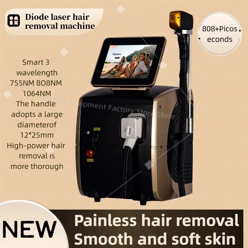 Portable 808 755 Alexandrite Device 3 Waves Permanent Professional Diode Ice Titanium Laser Body Hair Removal Machine
Portable 808 755 Alexandrite Device 3 Waves Permanent Professional Diode Ice Titanium Laser Body Hair Removal Machine